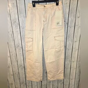No Boundaries Girls Khaki Cargo Skater Pants Size M (8-10) NWT Vintage Y2K